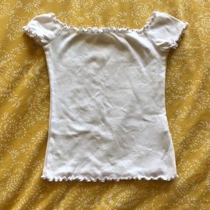 White shirtsleeve top